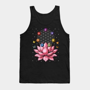 Lotus Flower Of Life Chakras Tank Top